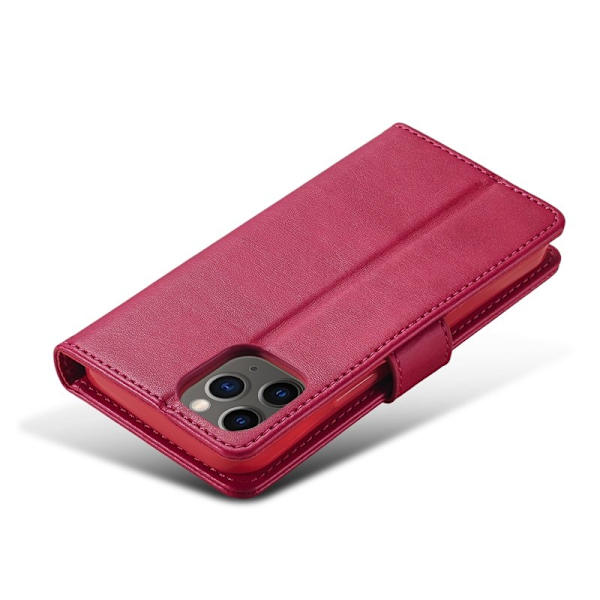 LC.IMEEKE iPhone 12 Pro Max Plånboksfodral i Konstläder - Röd