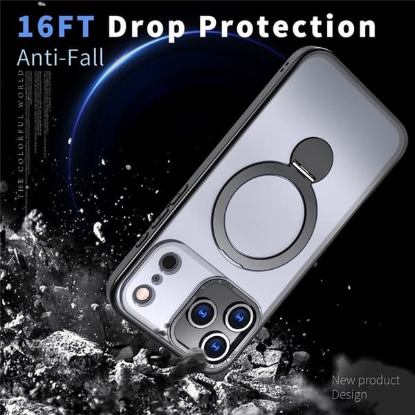 Mobilskal till iPhone 17 Pro Max MagSafe Rotating Kickstand Svart