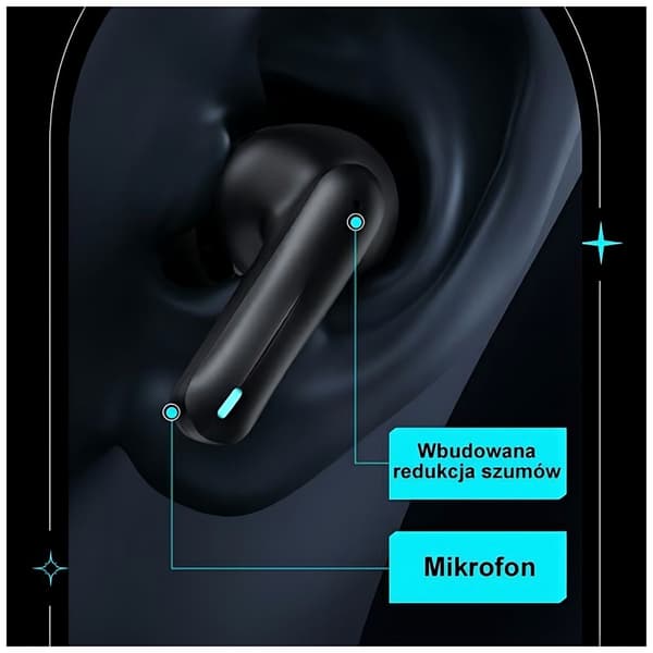 USAMS XJ13 ENC Bluetooth Hovedtelefoner 5.3 TWS - Sort