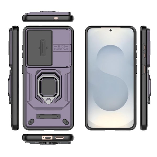 WANLONFENG Mobilskal för Samsung Galaxy S26 Plus PC + TPU Kickstand - Lila