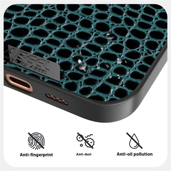 ABEEL Mobilskal till iPhone 16 Pro MagSafe Äkta Läder Röd