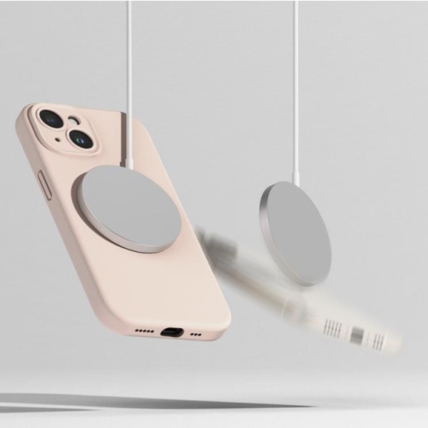 Ringke iPhone 15 Mobile Case Magsafe Silicone - Pink Sand