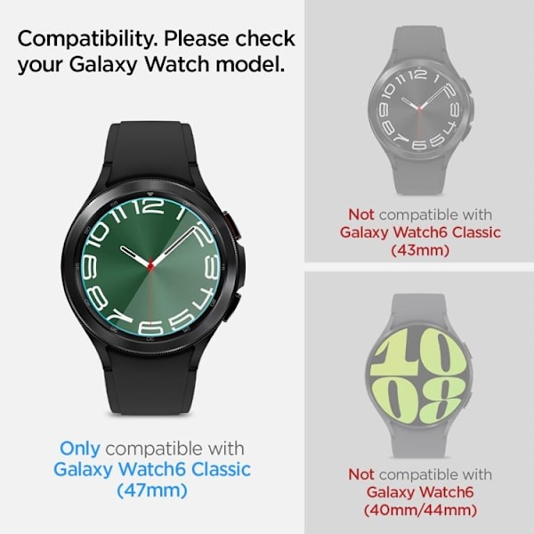 Spigen Galaxy Watch 6 (47mm) Classic Härdat Glas Skärmskydd