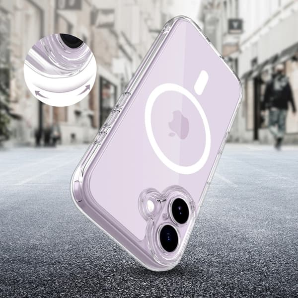 Tech-Protect Telefontaske til iPhone 17 Magsafe Peak - Klar Transparent