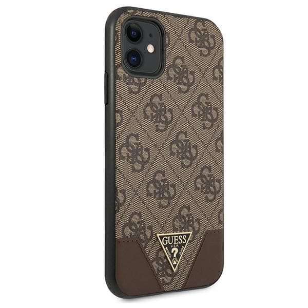 Guess Mobilskal till iPhone 11 / Xr MagSafe 4G Triangle Collection - Brun