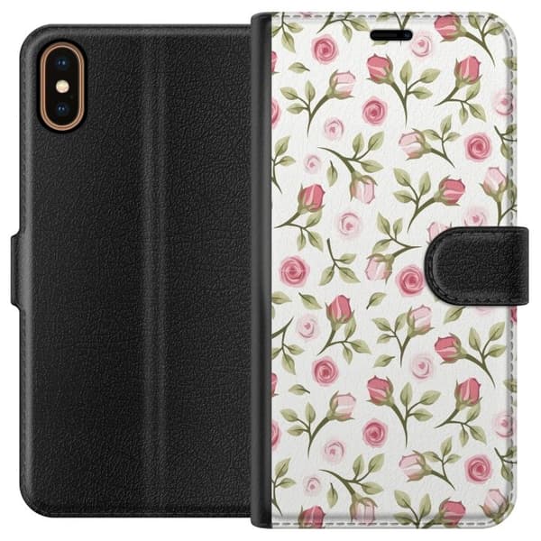 Plånboksfodral till Apple iPhone X med Blommigt