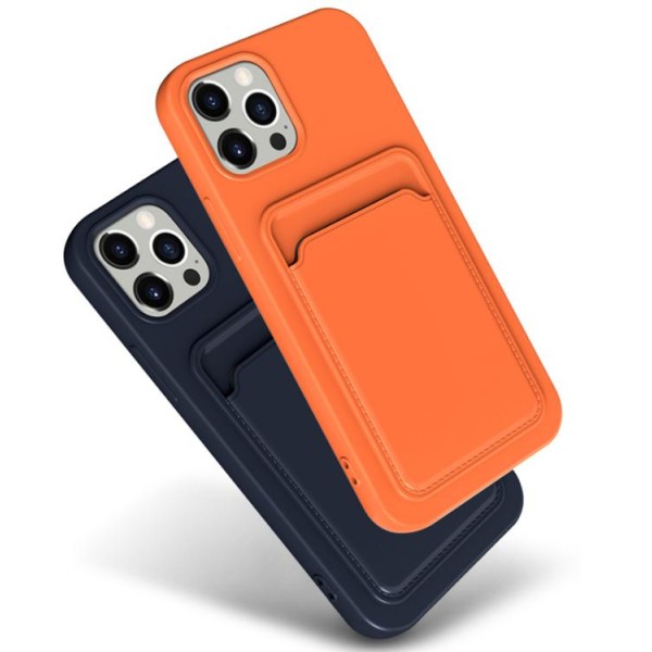 iPhone 14 Pro Max Mobilskal Korthållare Silikon TPU - Svart