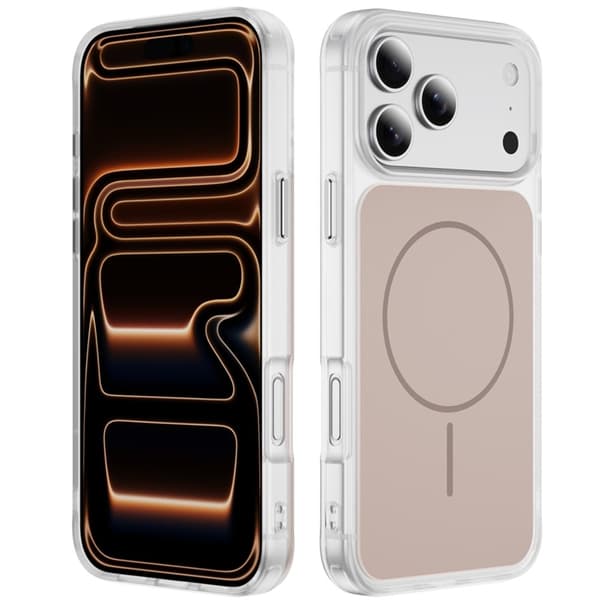 Mobilskal till iPhone 17 Pro Max MagSafe Skin Touch TPU PC - Guld Guld