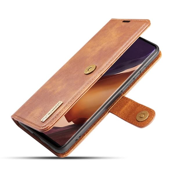 DG.MING Äkta Läder Plånboksfodral för Samsung Galaxy Note20 Ultra - Brun