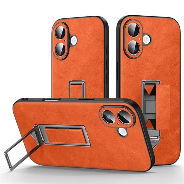 SULADA Mobilskal till iPhone 17 Kickstand med Fingerrem - Orange Orange