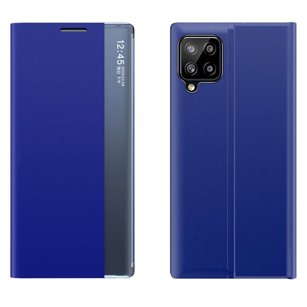 Galaxy A22 4G Mobilfodral Sleep Smart Window - Blå