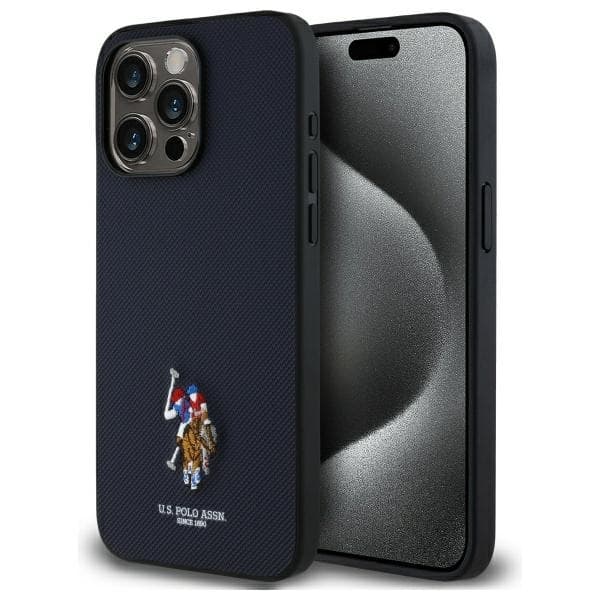 US Polo telefonetui til iPhone 15 Pro Max broderet DH-farve