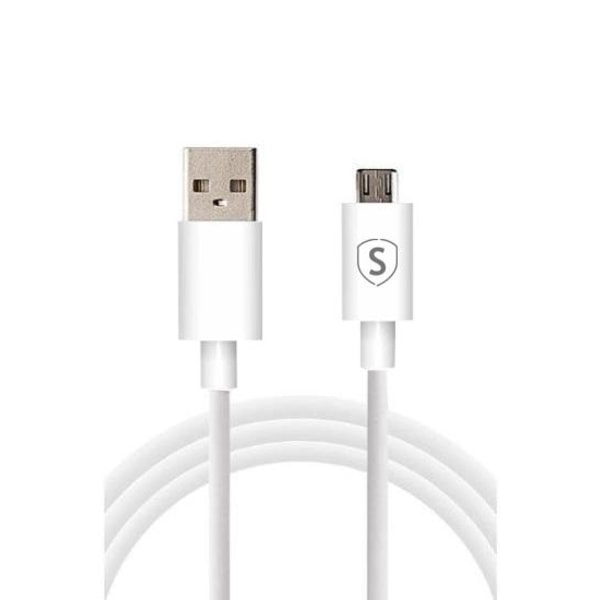 SiGN Micro-USB till Galaxy S6/S7 Kabel, 5V, 2.1A, 1.2m - Vit