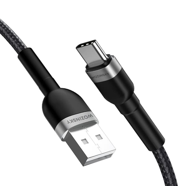 Wozinsky USB-C till USB-A kabel 2.4A 2m - Svart Svart