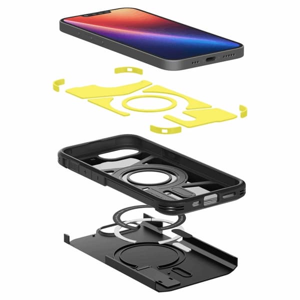Spigen telefontaske til iPhone 16e Magsafe Tough Armor - Sort Svart