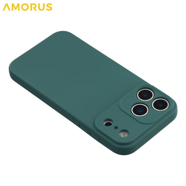 AMORUS Mobilskal till iPhone 17 Pro Precise Cutouts TPU Fiber - Armégrön Grön