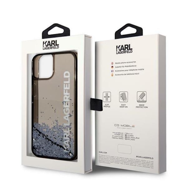 Karl Lagerfeld iPhone 14 Plus Mobilskal Magsafe Liquid Glitter
