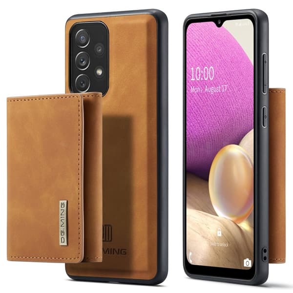DG.MING 2-in-1 Plånboksfodral för Samsung Galaxy A33 5G - Brun
