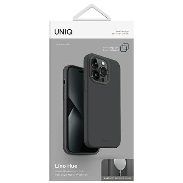 Uniq iPhone 14 Mobiskal Magsafe Lino Hue - Grå