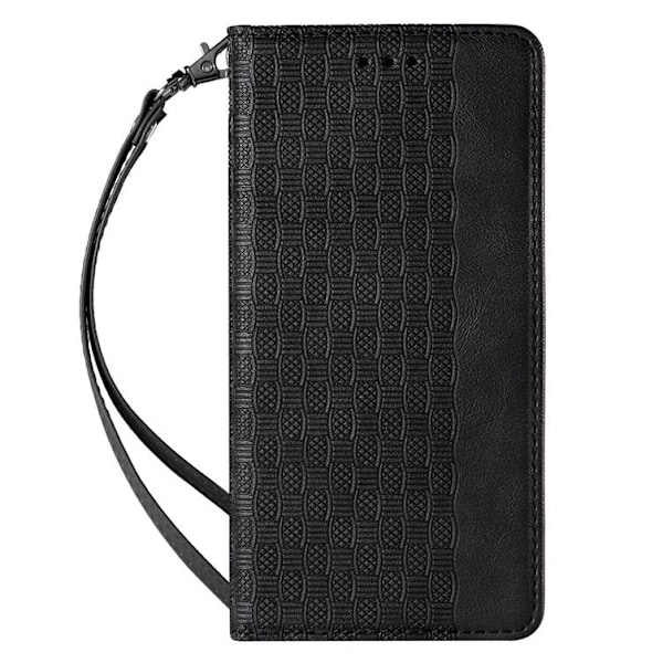 Galaxy S22 Plus Lompakkokotelo Magnet Strap - Musta Black