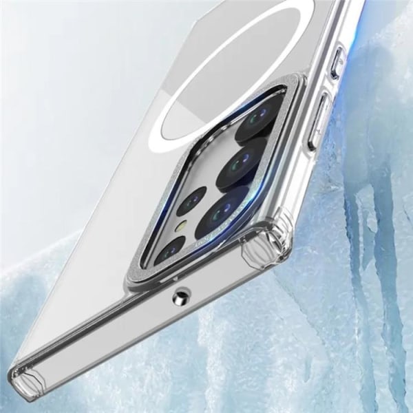 Galaxy S23 Ultra Mobil Taske Magsafe Magnetic Hybrid - Sølv