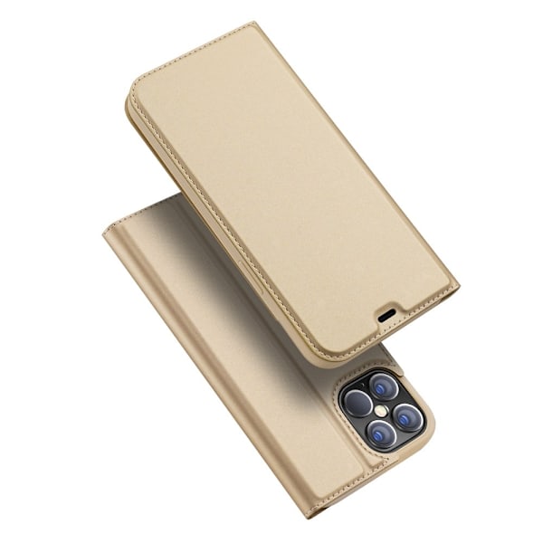 Dux Ducis PU Läder Plånboksfodral iPhone 12 Pro Max - Gold Guld