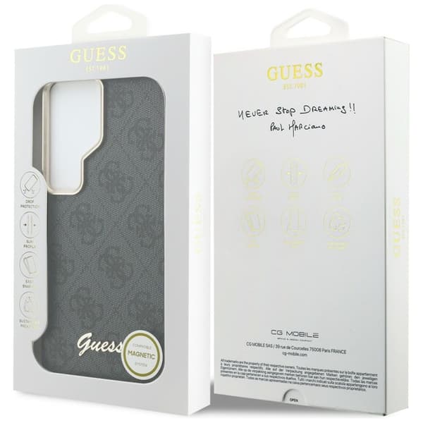Guess Mobilskal För Galaxy S26 Ultra MagSafe 4G Script - Svart Svart