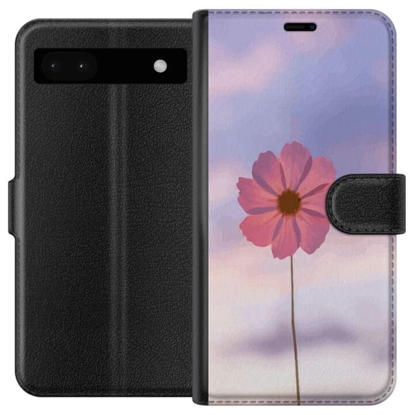 Pung Taske til Google Pixel 6a med Lyserød Blomst