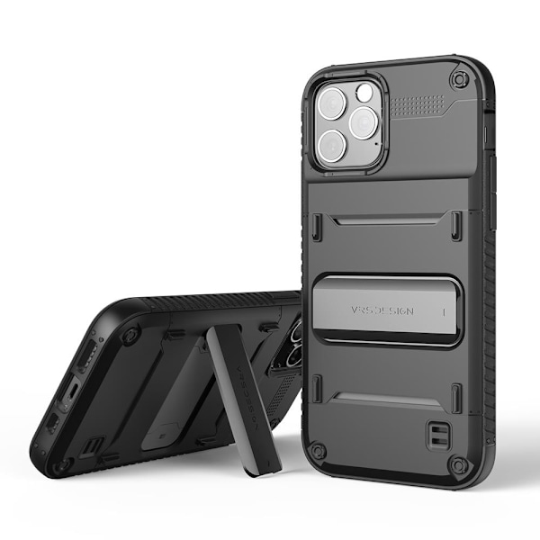 VRS DESIGN Damda QuickStand Skal iPhone 12 & 12 Pro - Svart Svart