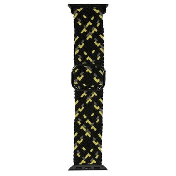 Beline Apple Watch (38/40/41mm) Armbånd Tekstil - Sort/Lime Black