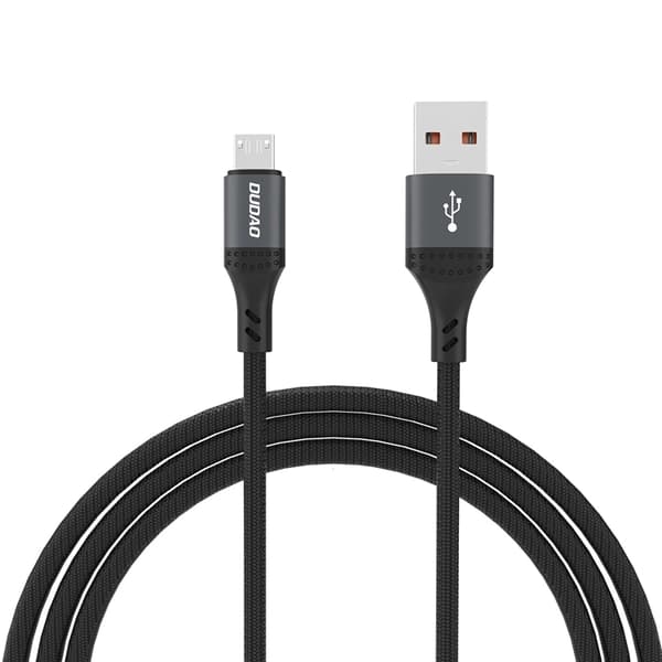 Dudao L3SM USB-A - MicroUSB 3A 1.2m Braided Kabel - Svart Black