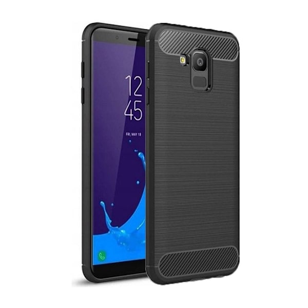 Galaxy J6 (2018) Skal Forcell Carbon Mjukplast - Svart Svart