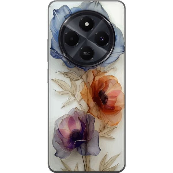 Telefontaske til Xiaomi Redmi A4 med silkeblomster