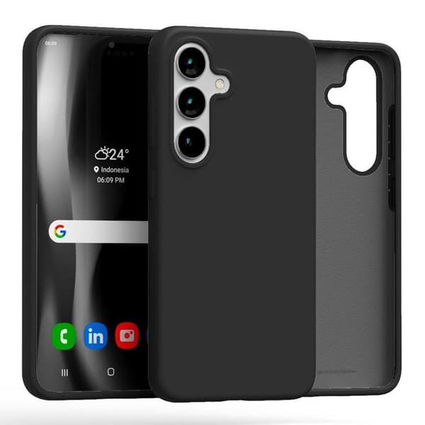 Mercury Telefontaske til Galaxy S25 Silikone - Sort Svart