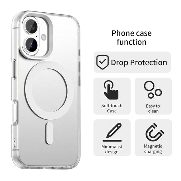 Mobilskal till iPhone 17 MagSafe Anti Drop Hybrid - Vit Vit