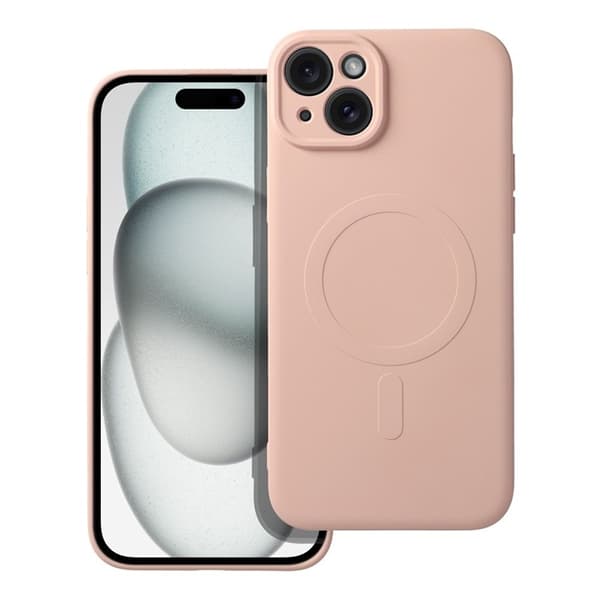 iPhone 15 -puhelimen suojakuori Magsafe Silikon - Pinkki