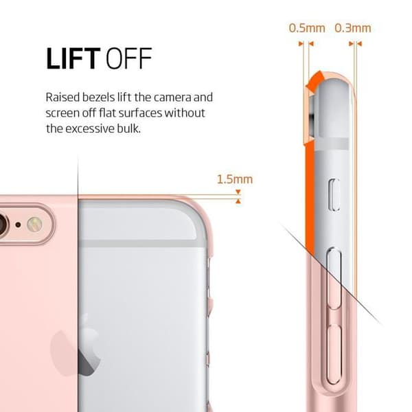 SPIGEN Ultra Thin Fit Cover til Apple iPhone 6/6S - Rose Gold Roséguld