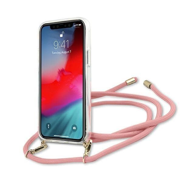 Guess Skal iPhone 12 Mini Script Vintage Strap - Rosa Pink