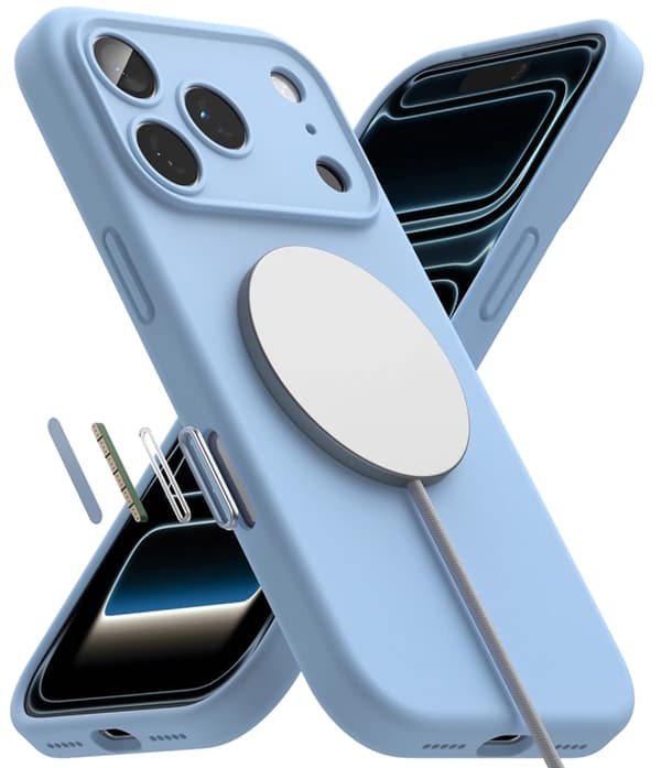 Ringke Mobilskal För iPhone 18 Pro Magsafe Magnetic Silikon - Ljusblå
