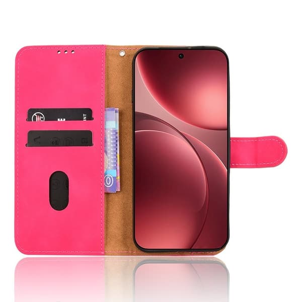 Oppo Find X9 Pro 5G Plånboksfodral Konstläder Skydd - Rosa