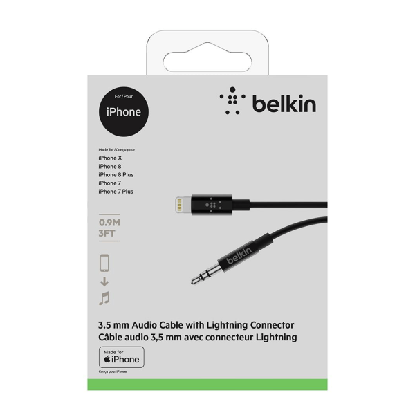 Belkin Lightning To 3.5Mm Audio Cable 0,9M Black