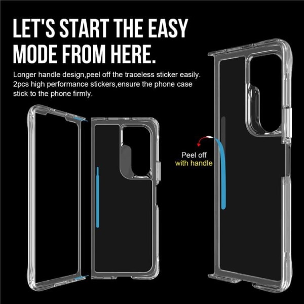 Galaxy Z Fold 5 Mobilcover Anti-drop - Gennemsigtig