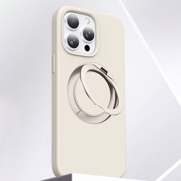 Mobilskal till iPhone 16 Pro Max MagSafe Silikon Roterande Vit