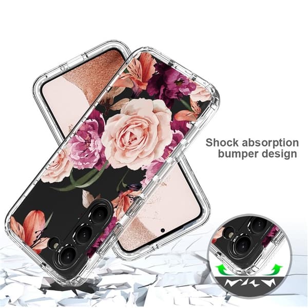 Galaxy S23 Plus Skal Pattern Printing - Lila Flower Lila