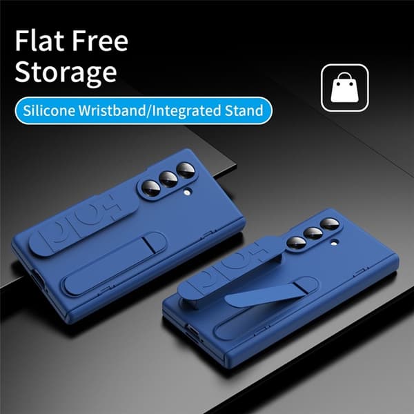 Mobilskal För Galaxy Z Fold 8 Kickstand med Skärmskydd - Blå