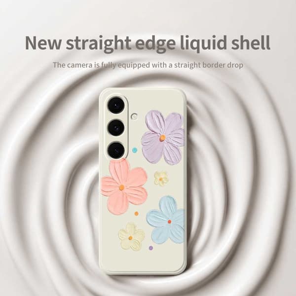 Mobilskal för Samsung Galaxy S26 Plus Blommönster TPU - Beige