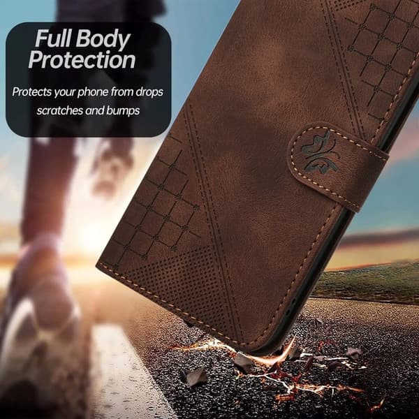 Samsung Galaxy S26 Pro Plånboksfodral Konstläder Fjäril Blomma - Kaffe