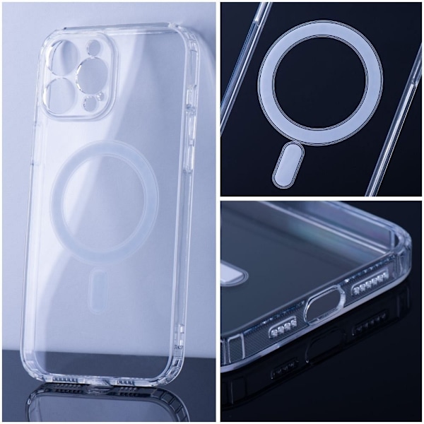CLEAR Magsafe Cover skal med kameraskydd för iPhone 14 PRO
