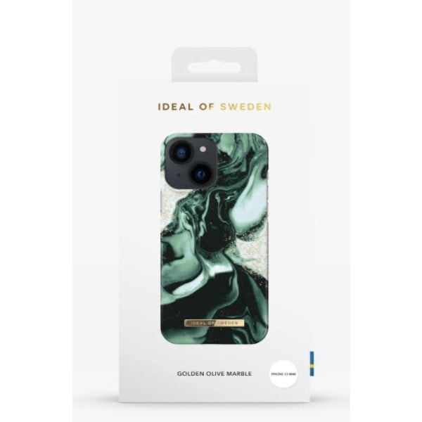 iDeal of Sweden Fashion Skal iPhone 13 - Golden Olive Marble
