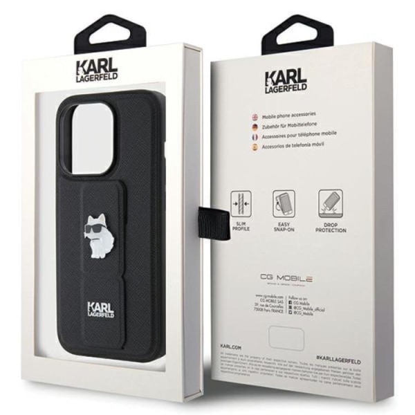 Karl Lagerfeld iPhone 14 Pro Max -puhelinkotelo Gripstand Saffiano Ch